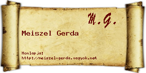 Meiszel Gerda névjegykártya